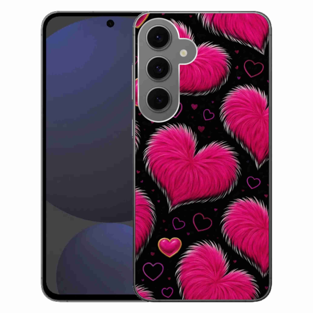 Gelový kryt mmCase na Samsung Galaxy S24 FE - hebká srdce