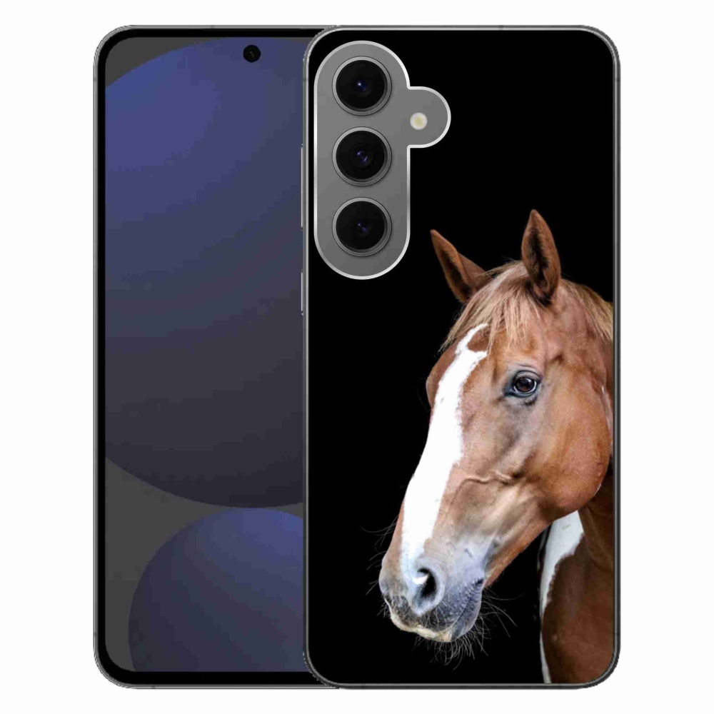 Gelový kryt mmCase na Samsung Galaxy S24 FE - hnědý kůň 3