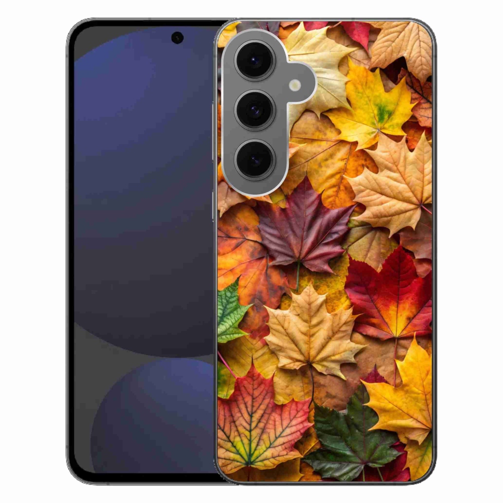 Gelový kryt mmCase na Samsung Galaxy S24 FE - javorové listy 2