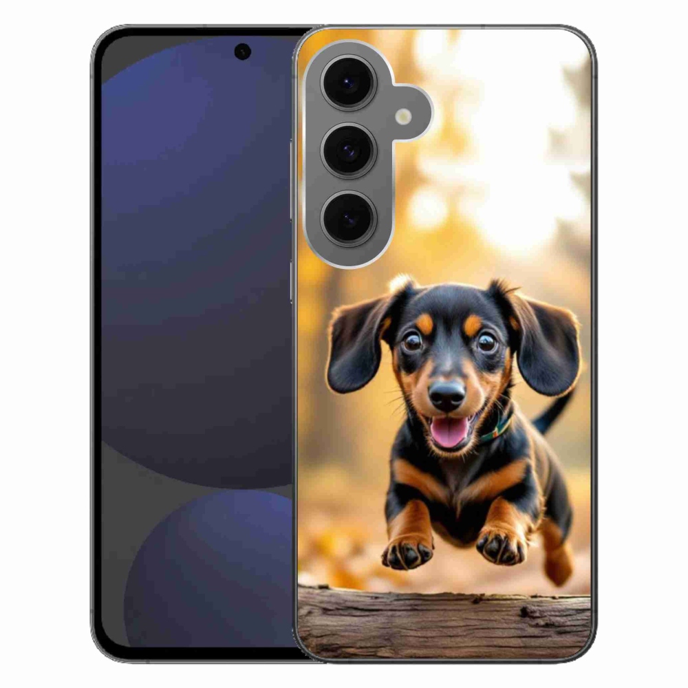 Gelový kryt mmCase na Samsung Galaxy S24 FE - jezevčík 2