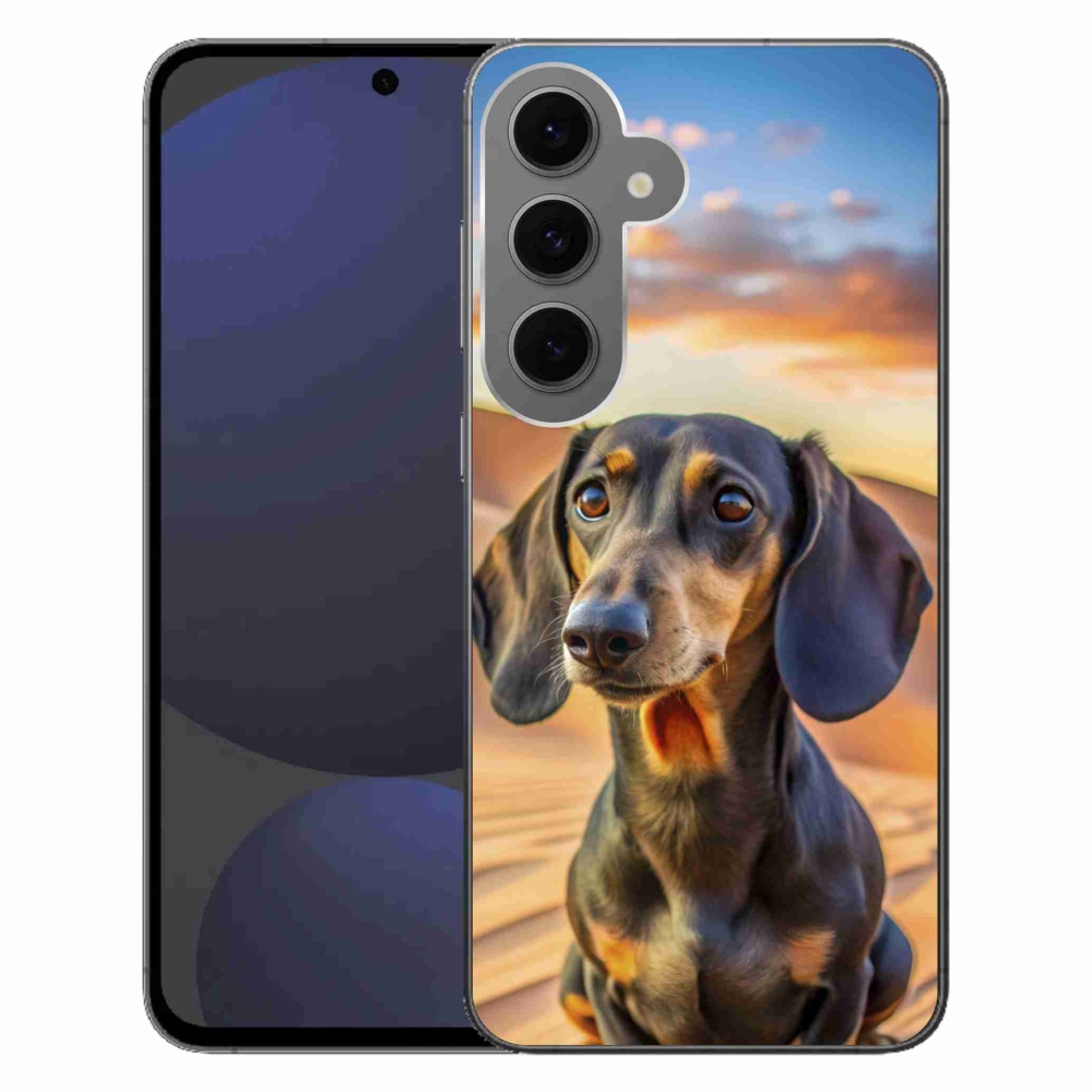 Gelový kryt mmCase na Samsung Galaxy S24 FE - jezevčík 3 