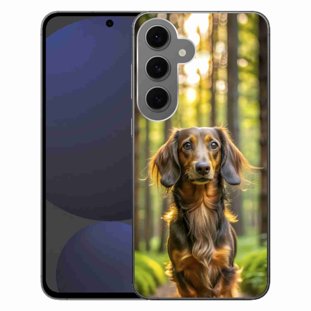 Gelový kryt mmCase na Samsung Galaxy S24 FE - jezevčík 4