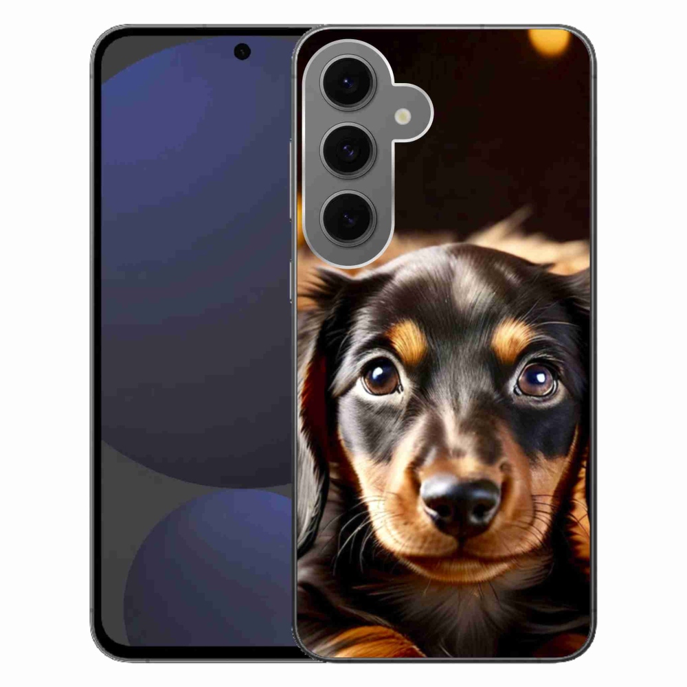 Gelový kryt mmCase na Samsung Galaxy S24 FE - jezevčík