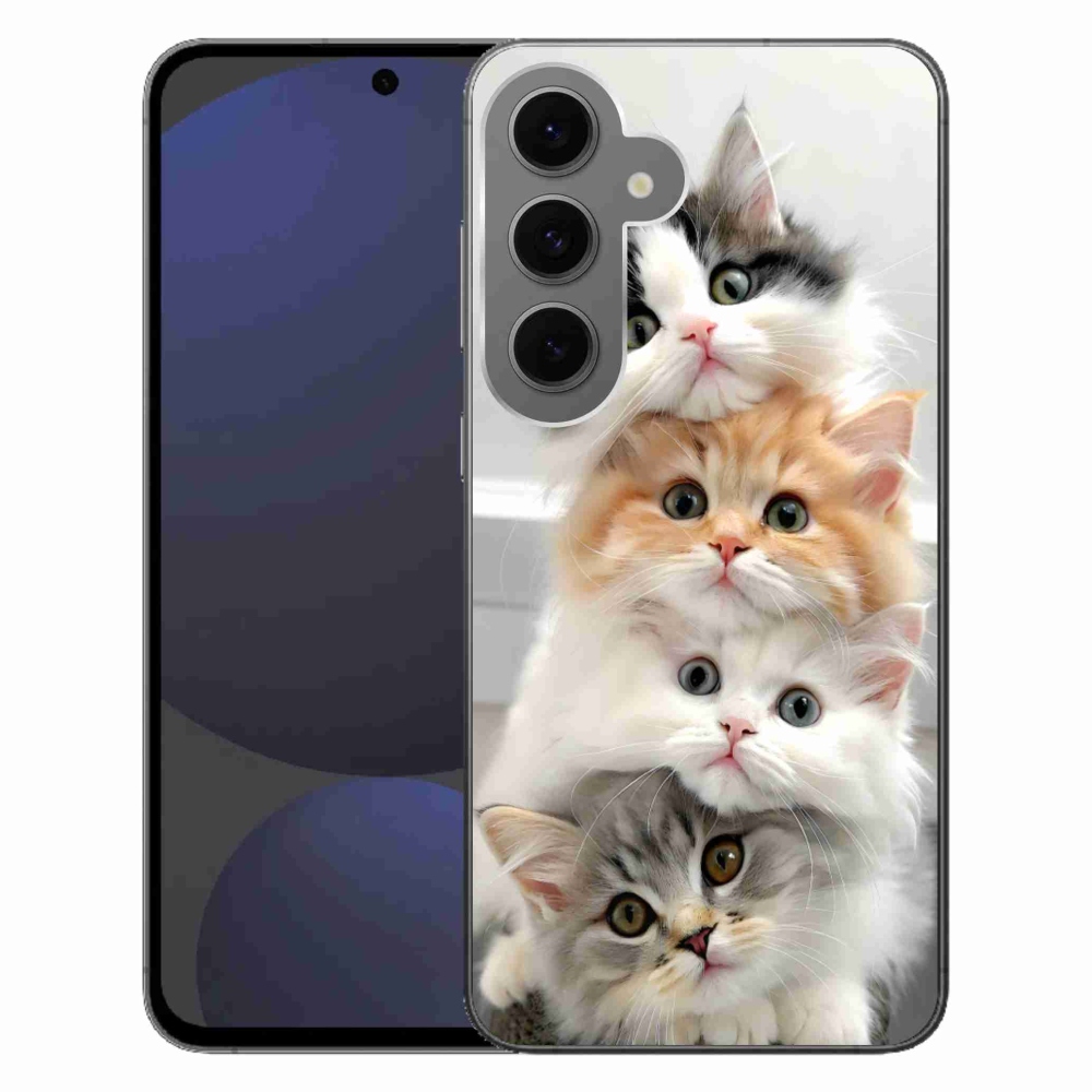 Gelový kryt mmCase na Samsung Galaxy S24 FE - kočičí parta