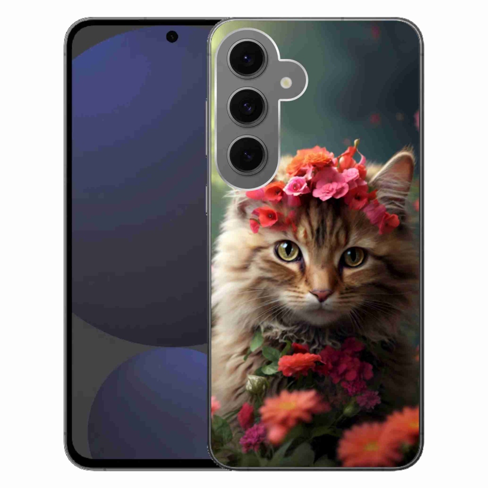 Gelový kryt mmCase na Samsung Galaxy S24 FE - kočíčí princezna