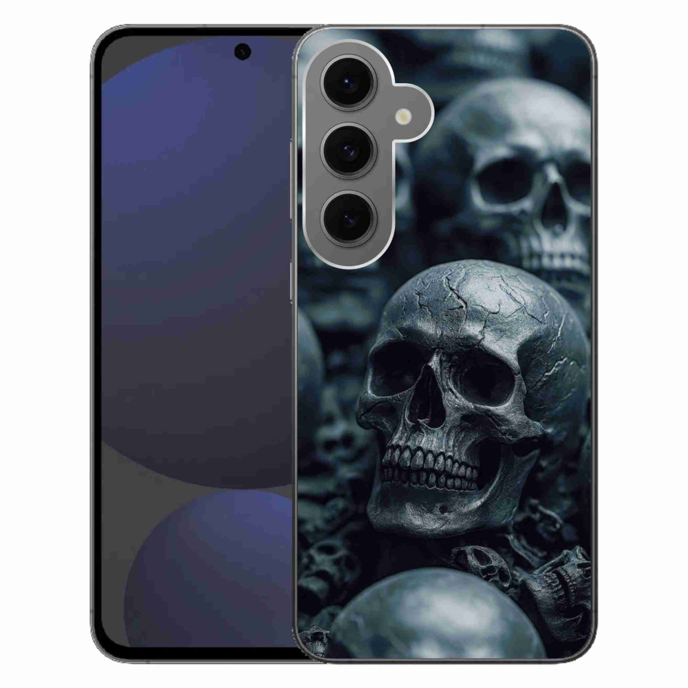 Gelový kryt mmCase na Samsung Galaxy S24 FE - lebka 2