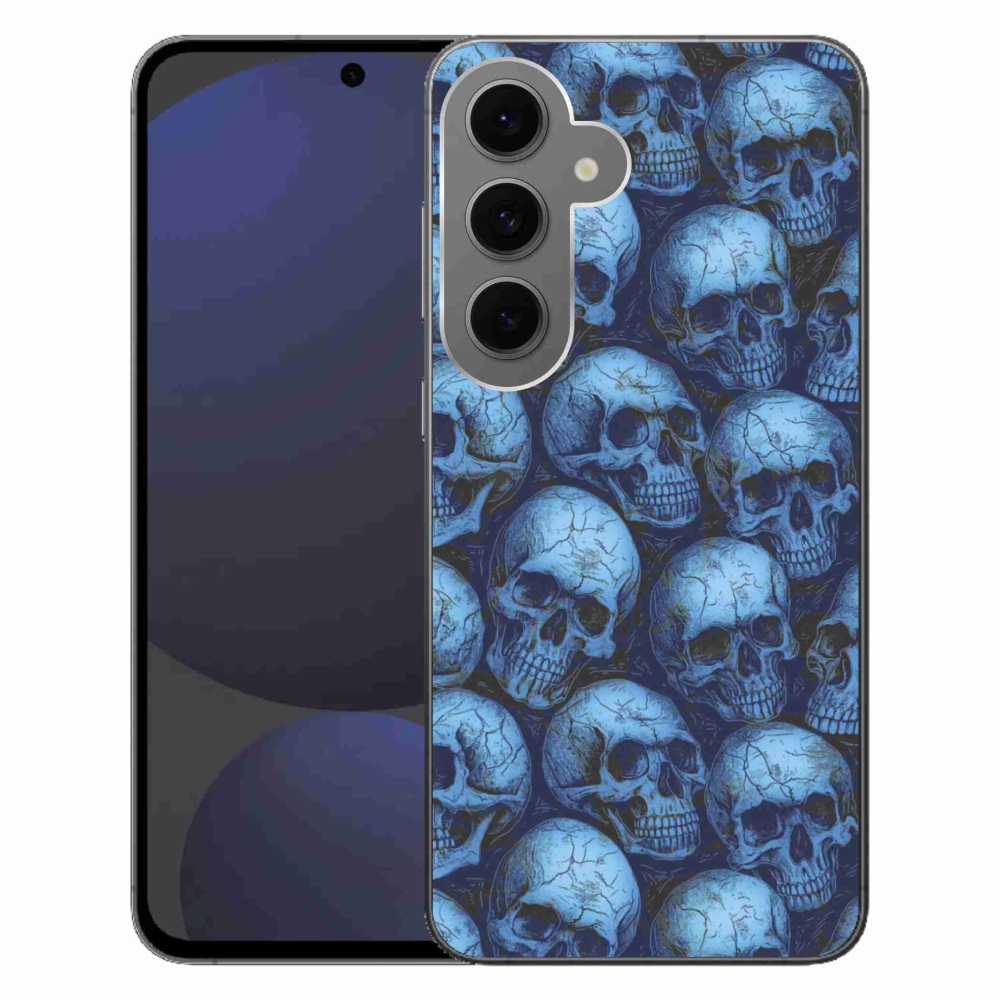 Gelový kryt mmCase na Samsung Galaxy S24 FE - lebky