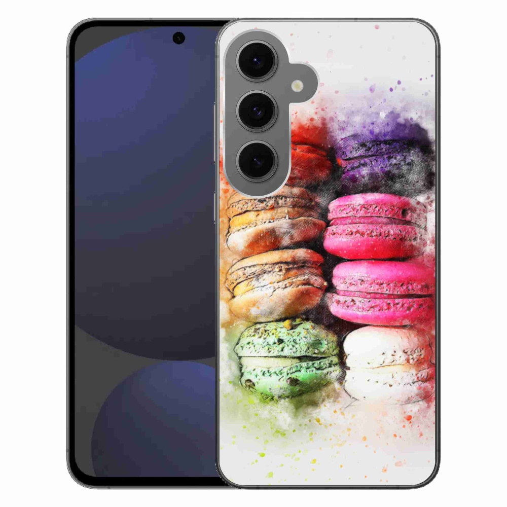 Gelový kryt mmCase na Samsung Galaxy S24 FE - makrónky