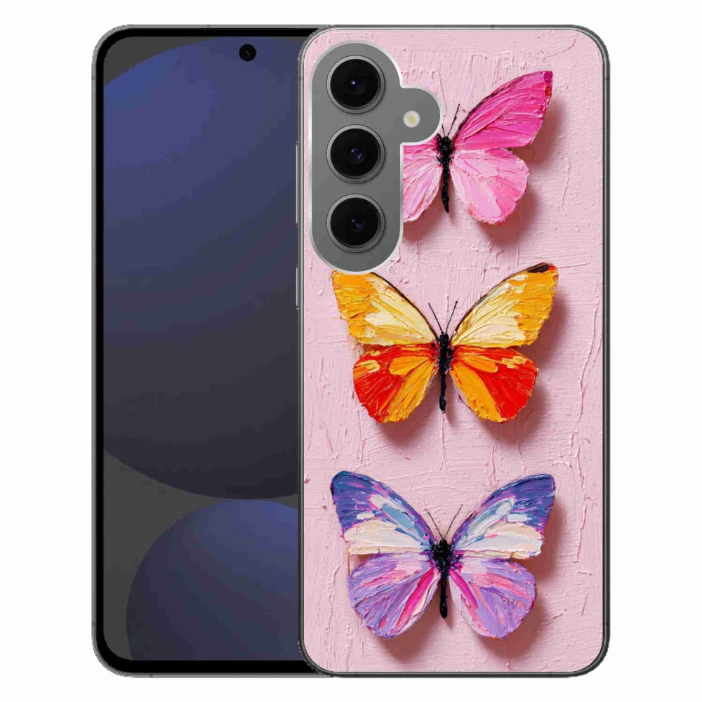 Gelový kryt mmCase na Samsung Galaxy S24 FE - motýlí trojice
