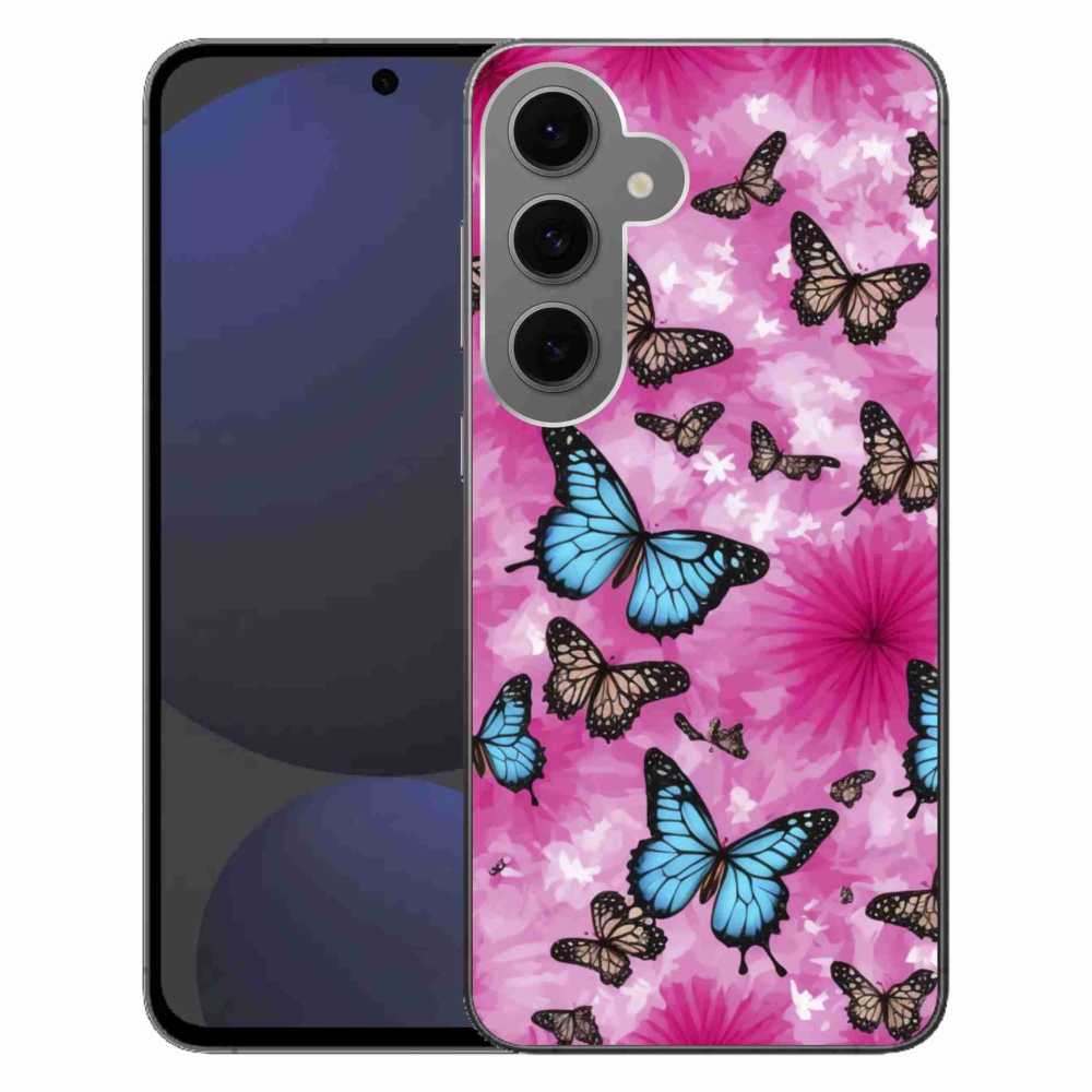 Gelový kryt mmCase na Samsung Galaxy S24 FE - motýlí zahrada