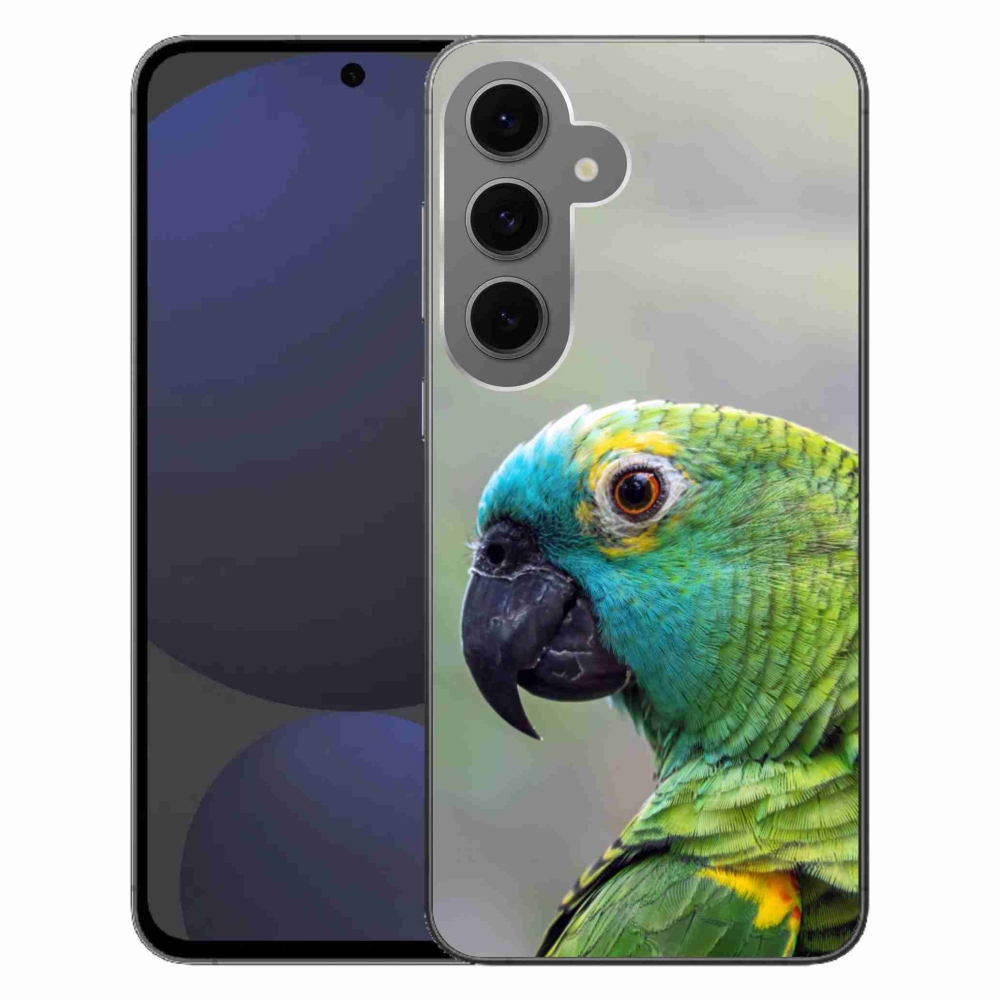 Gelový kryt mmCase na Samsung Galaxy S24 FE - papoušek amazoňan