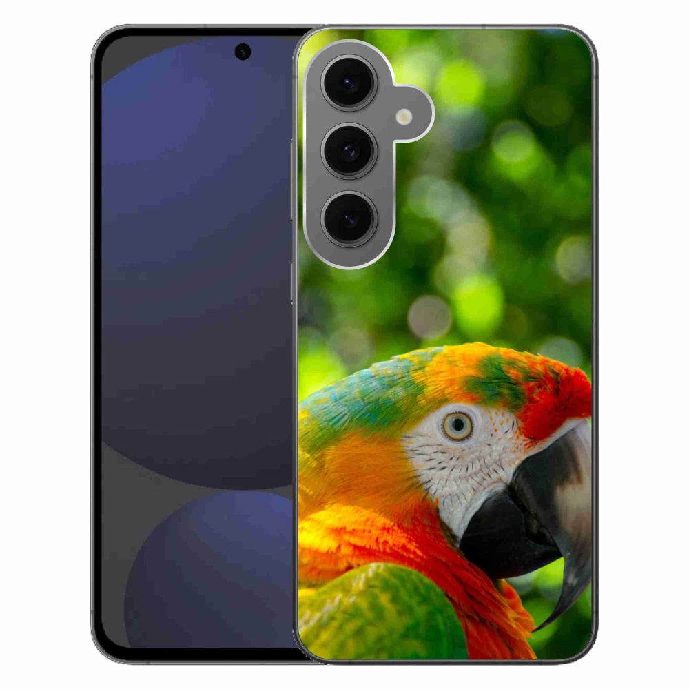 Gelový kryt mmCase na Samsung Galaxy S24 FE - papoušek ara 3