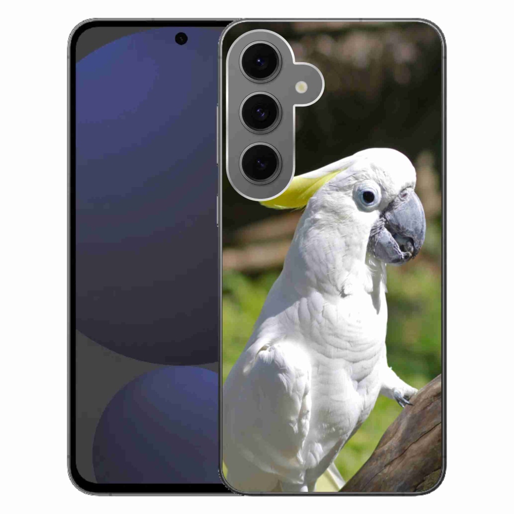 Gelový kryt mmCase na Samsung Galaxy S24 FE - papoušek kakadu 2