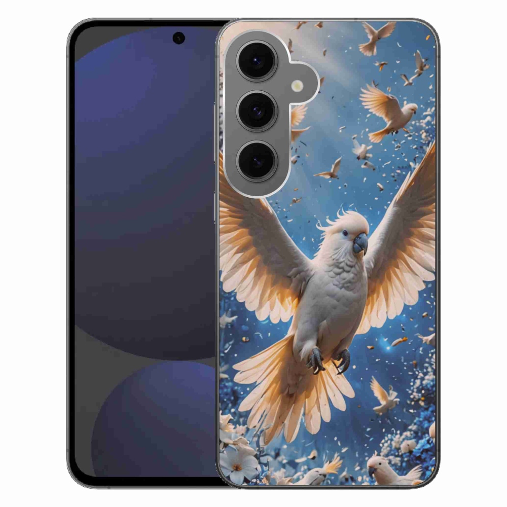 Gelový kryt mmCase na Samsung Galaxy S24 FE - papoušek kakadu