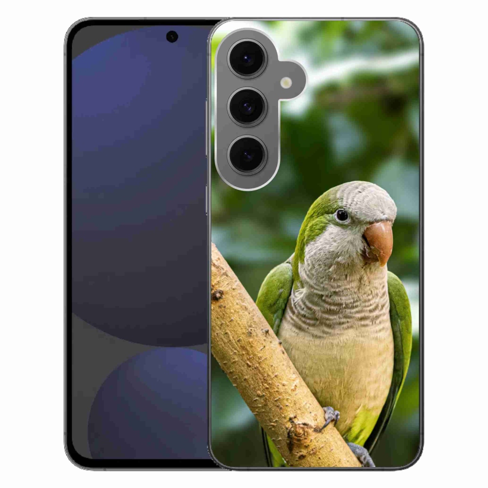 Gelový kryt mmCase na Samsung Galaxy S24 FE - papoušek mníšek