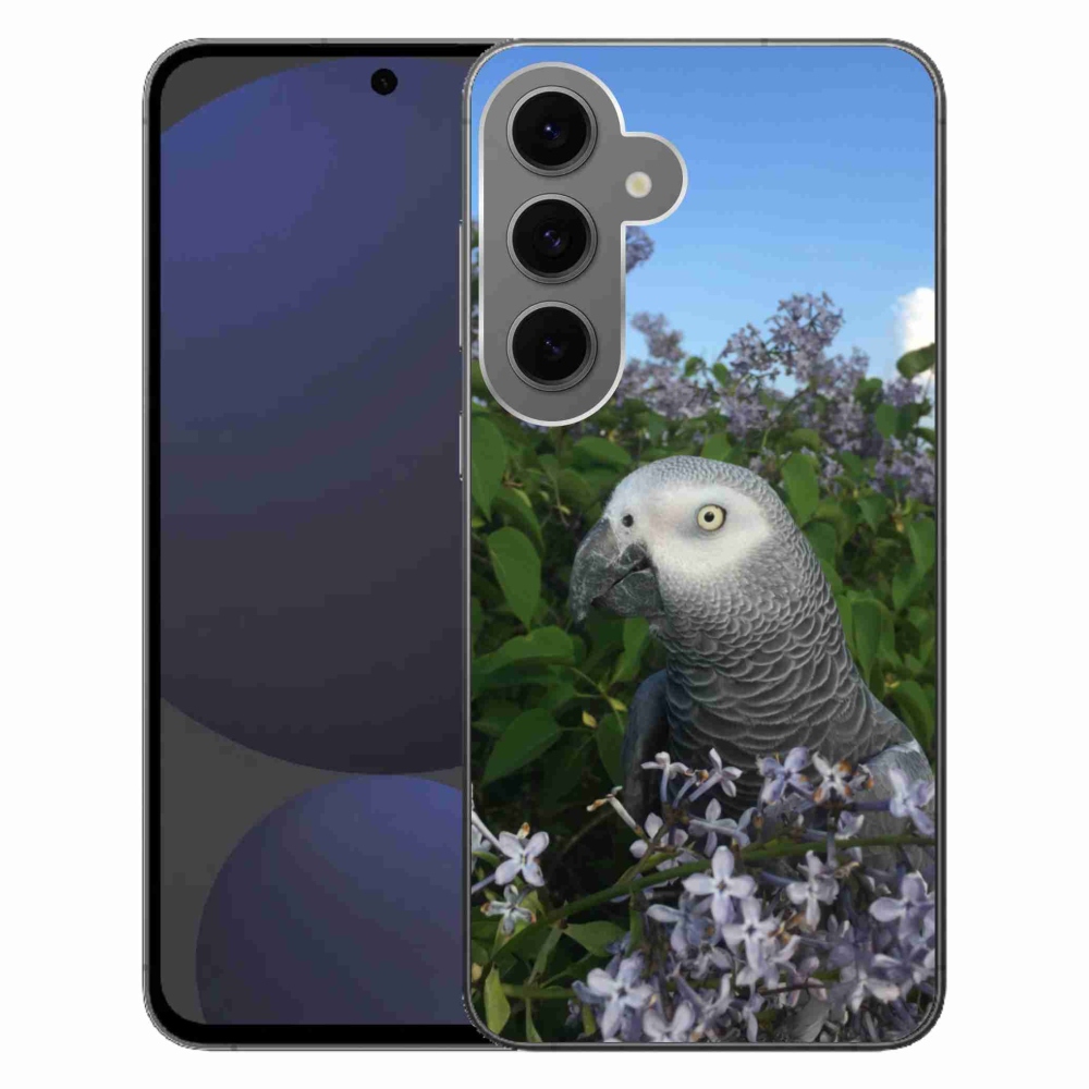 Gelový kryt mmCase na Samsung Galaxy S24 FE - papoušek žako