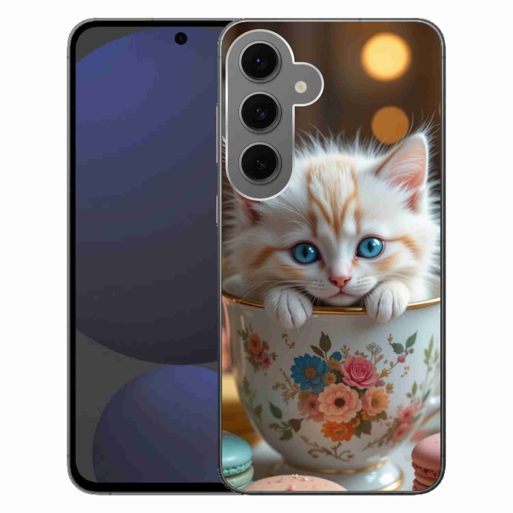 Gelový kryt mmCase na Samsung Galaxy S24 FE - roztomilé kotě 6