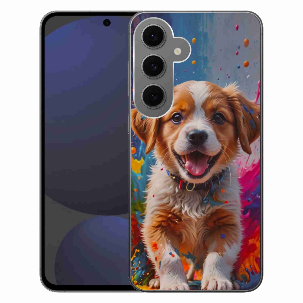 Gelový kryt mmCase na Samsung Galaxy S24 FE - roztomilé štěně 3