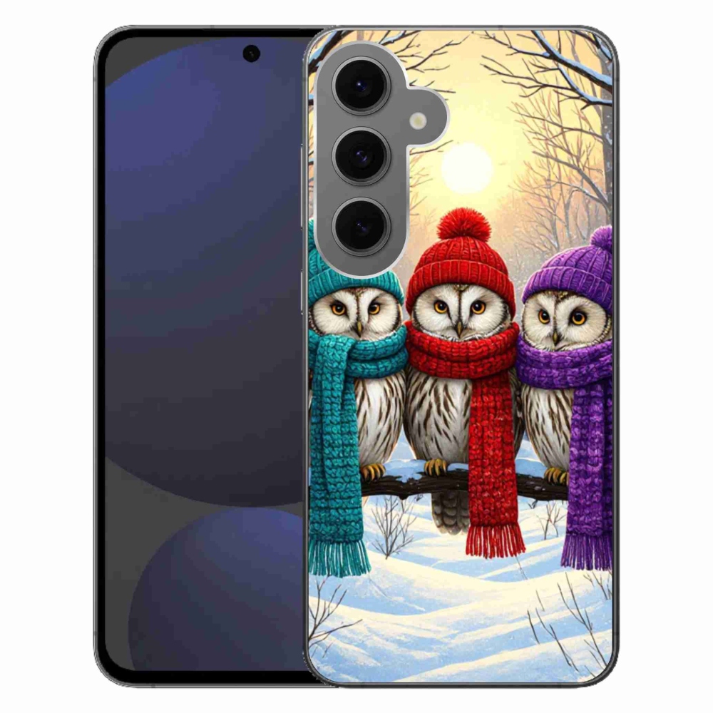 Gelový kryt mmCase na Samsung Galaxy S24 FE - soví přátelé