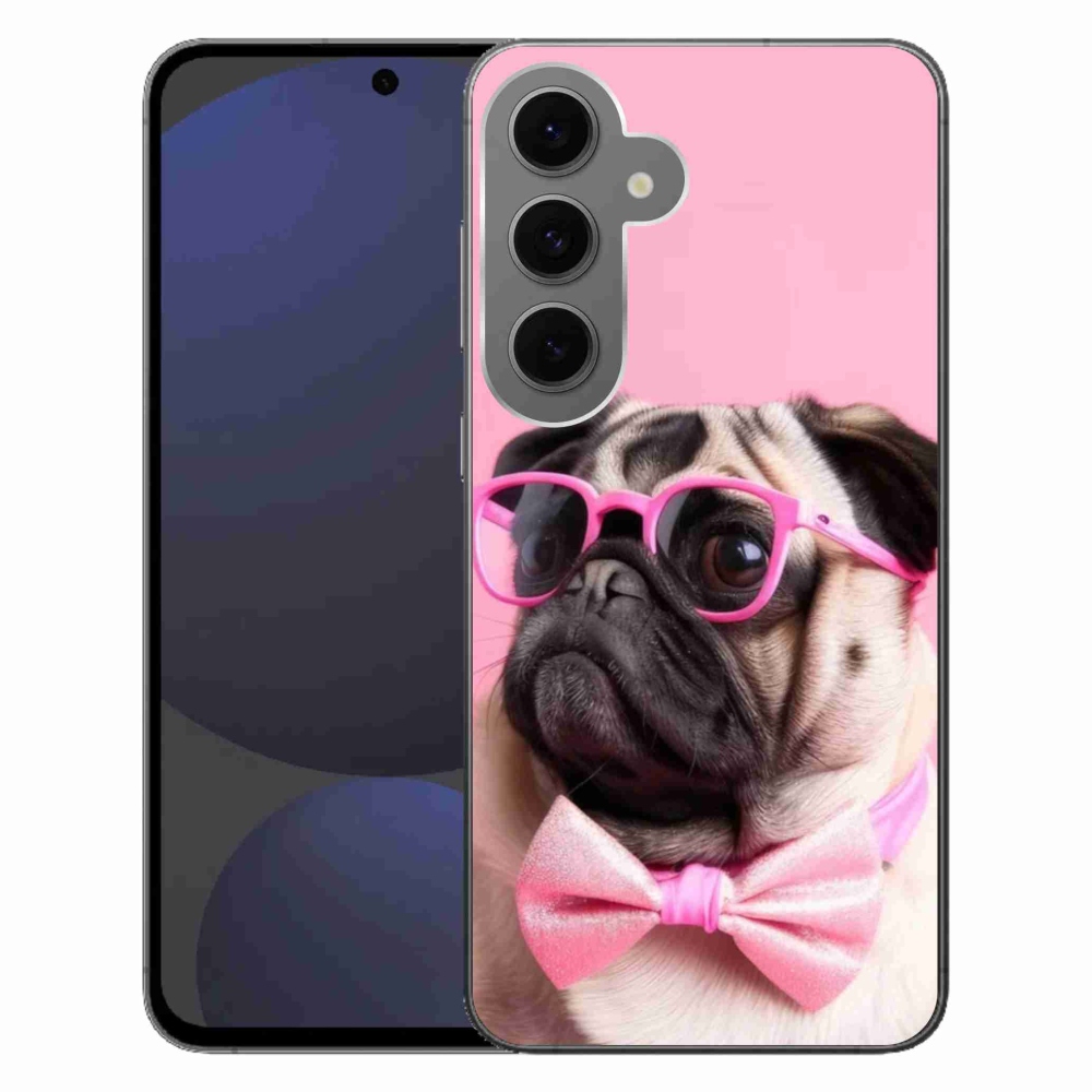 Gelový kryt mmCase na Samsung Galaxy S24 FE - stylový mops