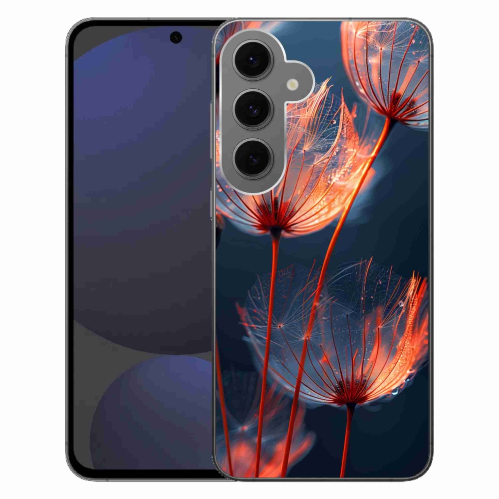 Gelový kryt mmCase na Samsung Galaxy S24 FE - světélkující chmýří