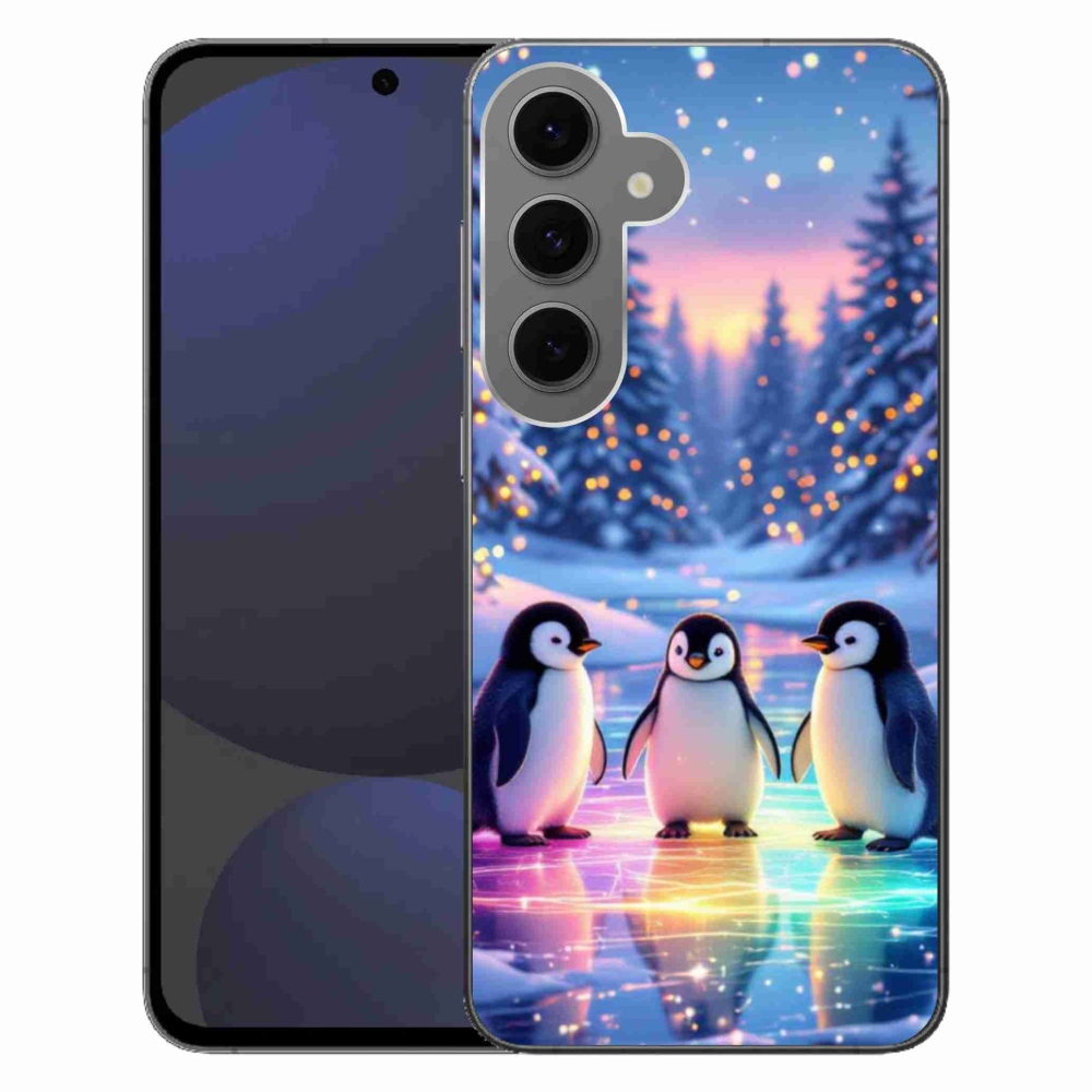 Gelový kryt mmCase na Samsung Galaxy S24 FE - tučnáci