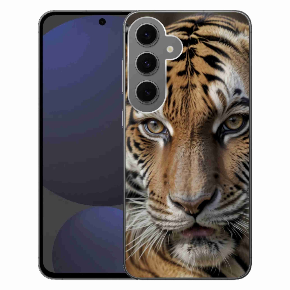 Gelový kryt mmCase na Samsung Galaxy S24 FE - tygří pohled