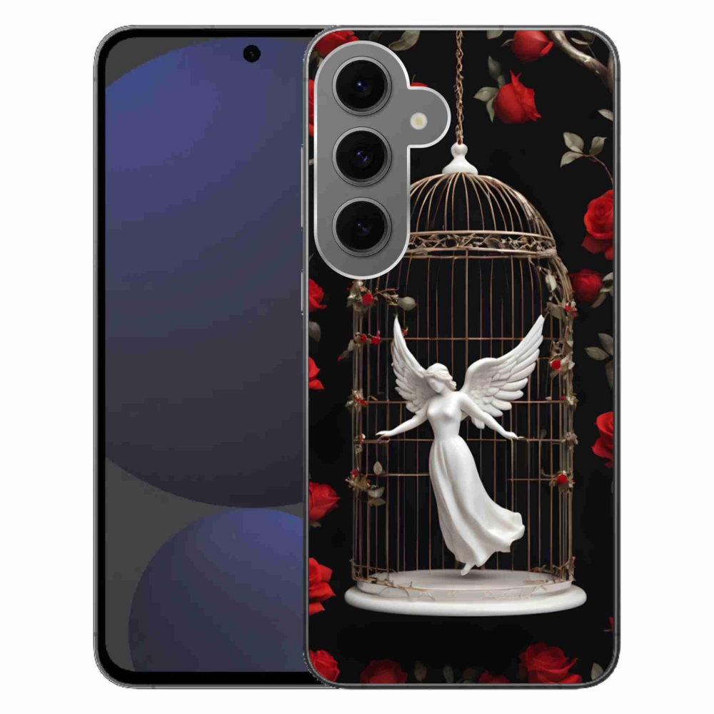 Gelový kryt mmCase na Samsung Galaxy S24 FE - uvězněný anděl