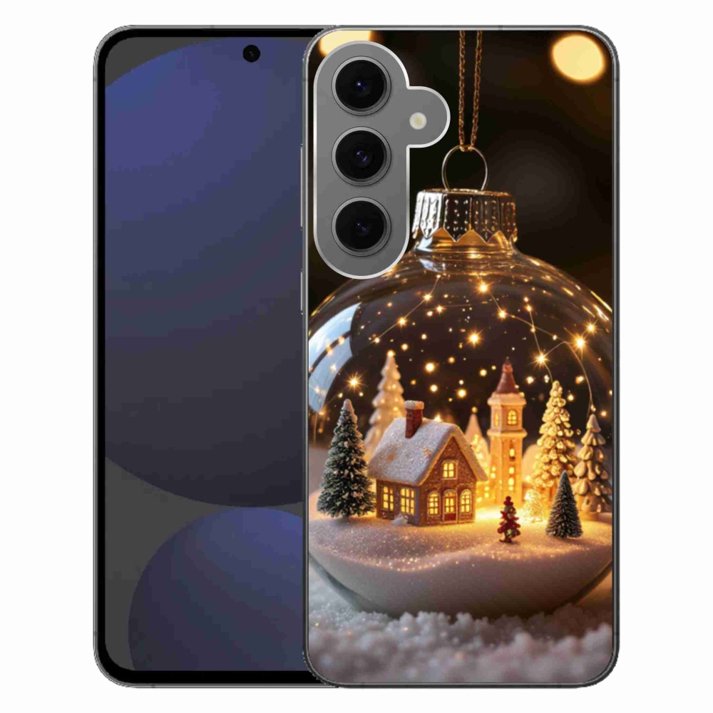 Gelový kryt mmCase na Samsung Galaxy S24 FE - vánoční koule 3