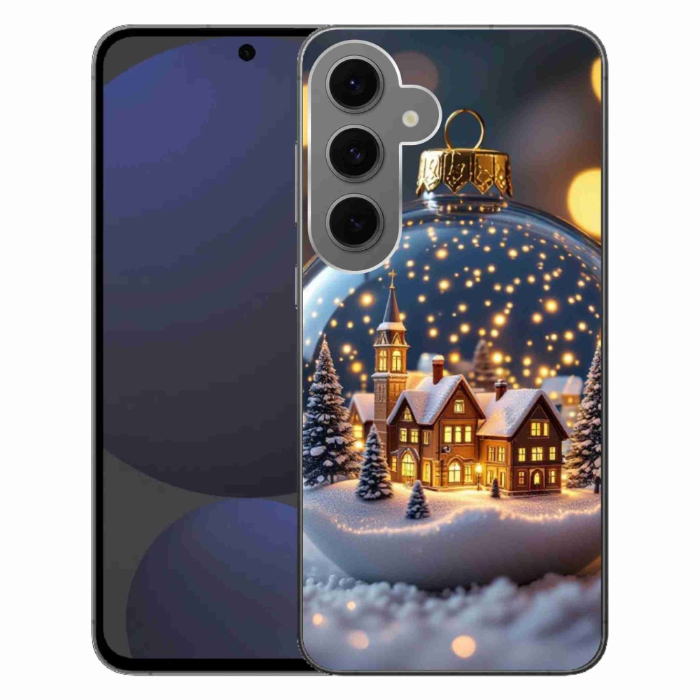 Gelový kryt mmCase na Samsung Galaxy S24 FE - vánoční koule 4