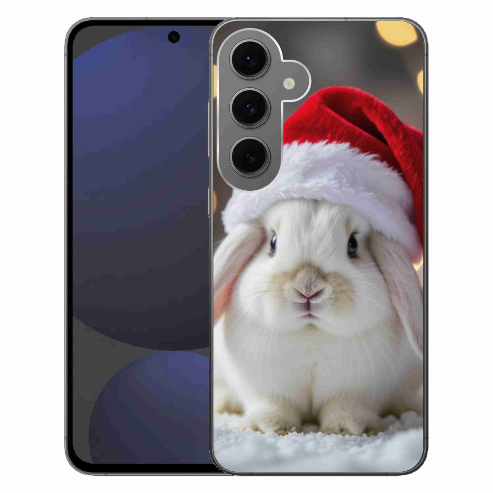 Gelový kryt mmCase na Samsung Galaxy S24 FE - vánoční králík