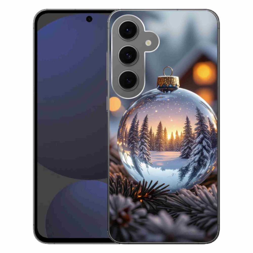 Gelový kryt mmCase na Samsung Galaxy S24 FE - vánoční ozdoba