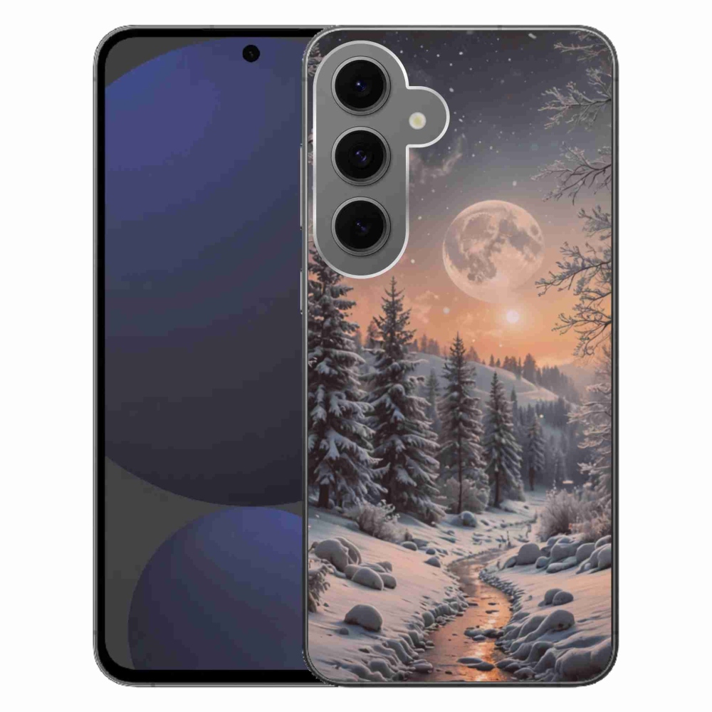 Gelový kryt mmCase na Samsung Galaxy S24 FE - zimní krajina 2