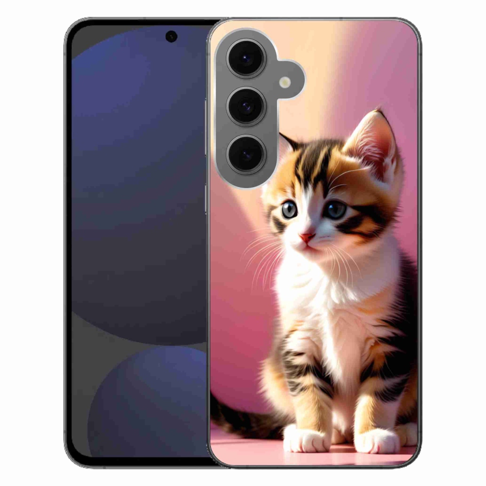 Gelový kryt mmCase na Samsung Galaxy S24 FE - zvědavé kotě 2