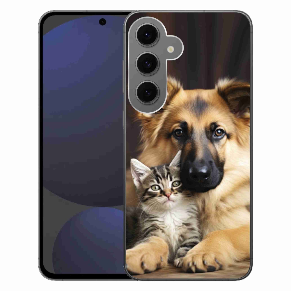 Gelový kryt mmCase na Samsung Galaxy S24 FE - zvířecí přátelství