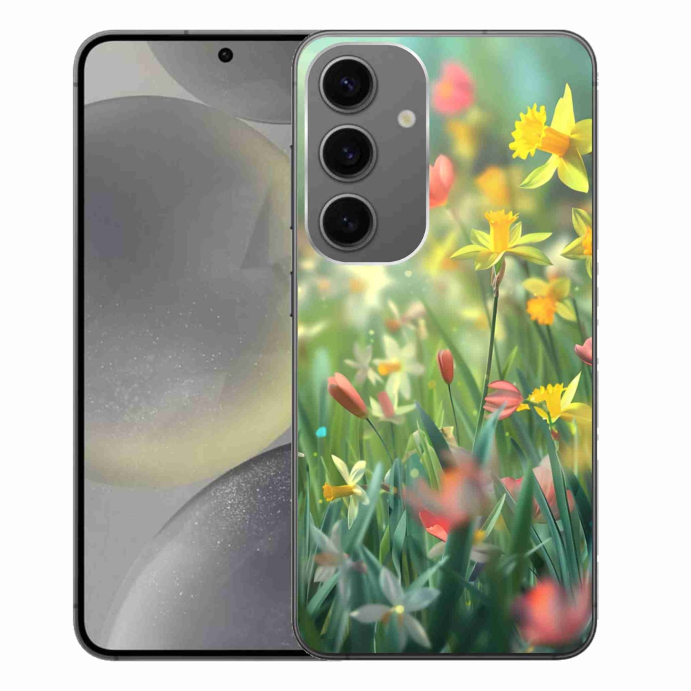 Gelový kryt mmCase na Samsung Galaxy S24+ - jarní květy