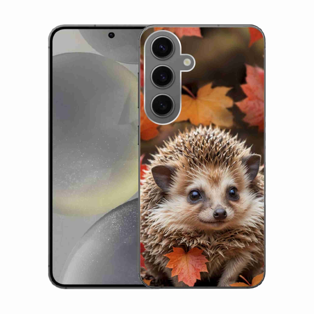 Gelový kryt mmCase na Samsung Galaxy S24 - ježek v listí