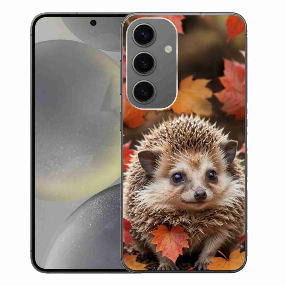 Gelový kryt mmCase na Samsung Galaxy S24+ - ježek v listí