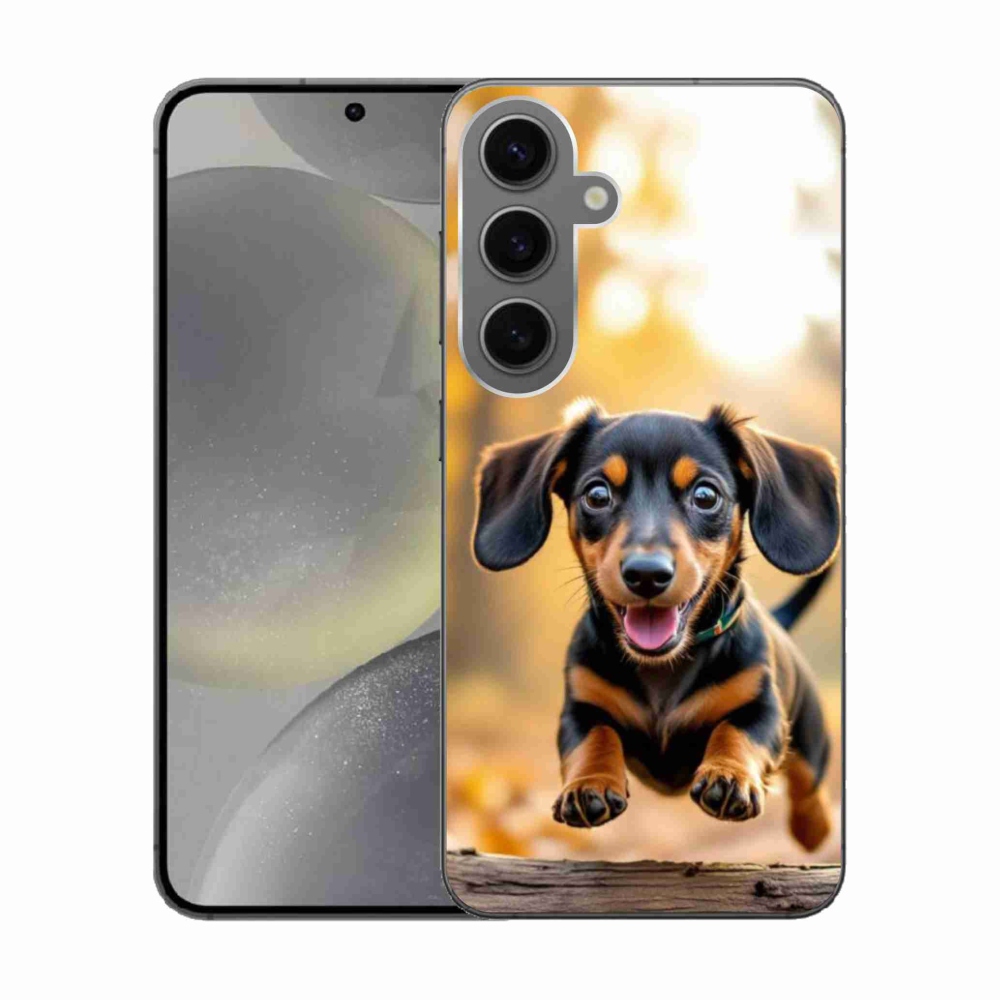 Gelový kryt mmCase na Samsung Galaxy S24 - jezevčík 2