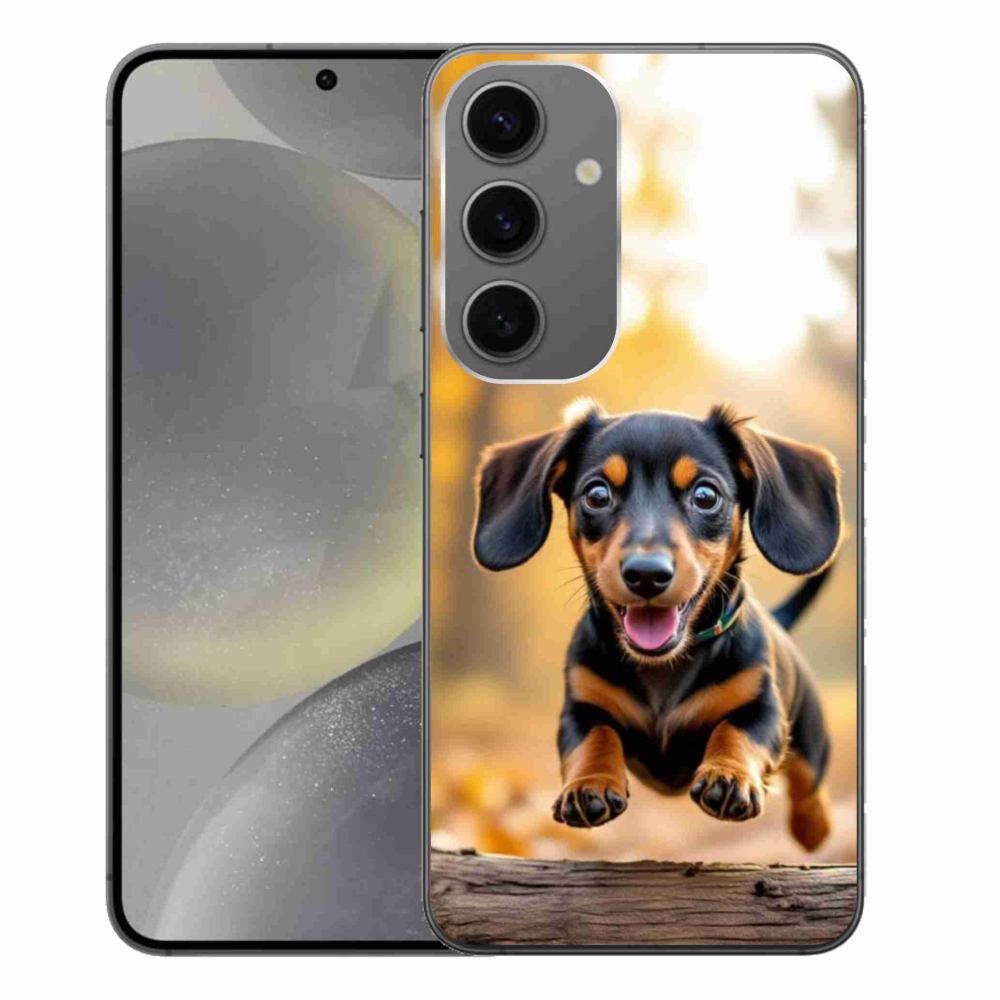 Gelový kryt mmCase na Samsung Galaxy S24+ - jezevčík 2