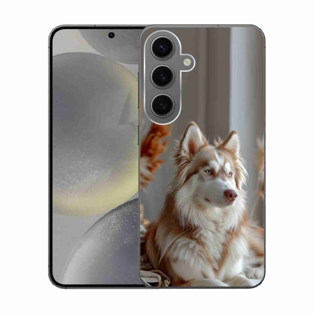 Gelový kryt mmCase na Samsung Galaxy S24 - klidný sibiřský husky