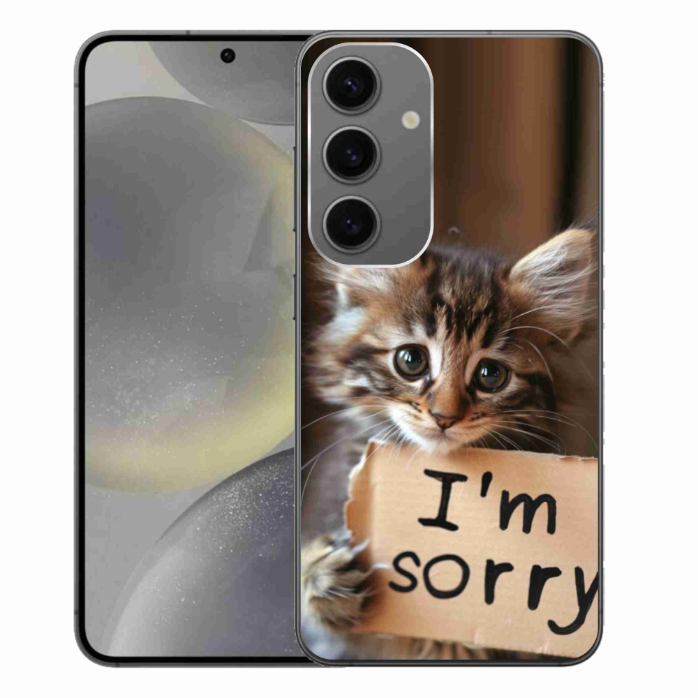 Gelový kryt mmCase na Samsung Galaxy S24+ - kočíčí omluva