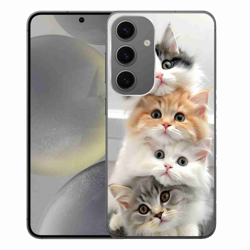 Gelový kryt mmCase na Samsung Galaxy S24+ - kočičí parta