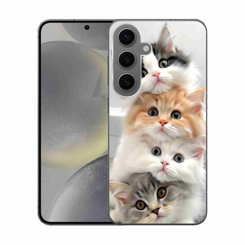 Gelový kryt mmCase na Samsung Galaxy S24 - kočičí parta