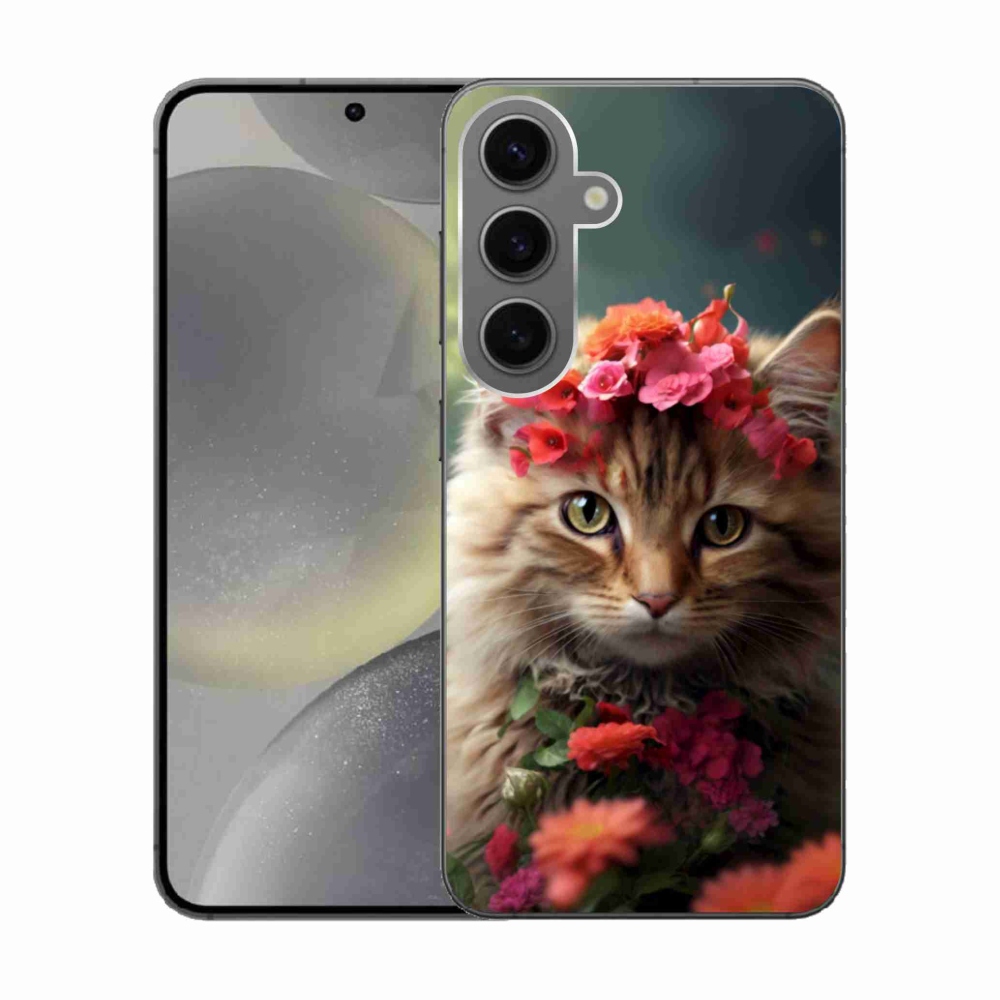 Gelový kryt mmCase na Samsung Galaxy S24 - kočíčí princezna