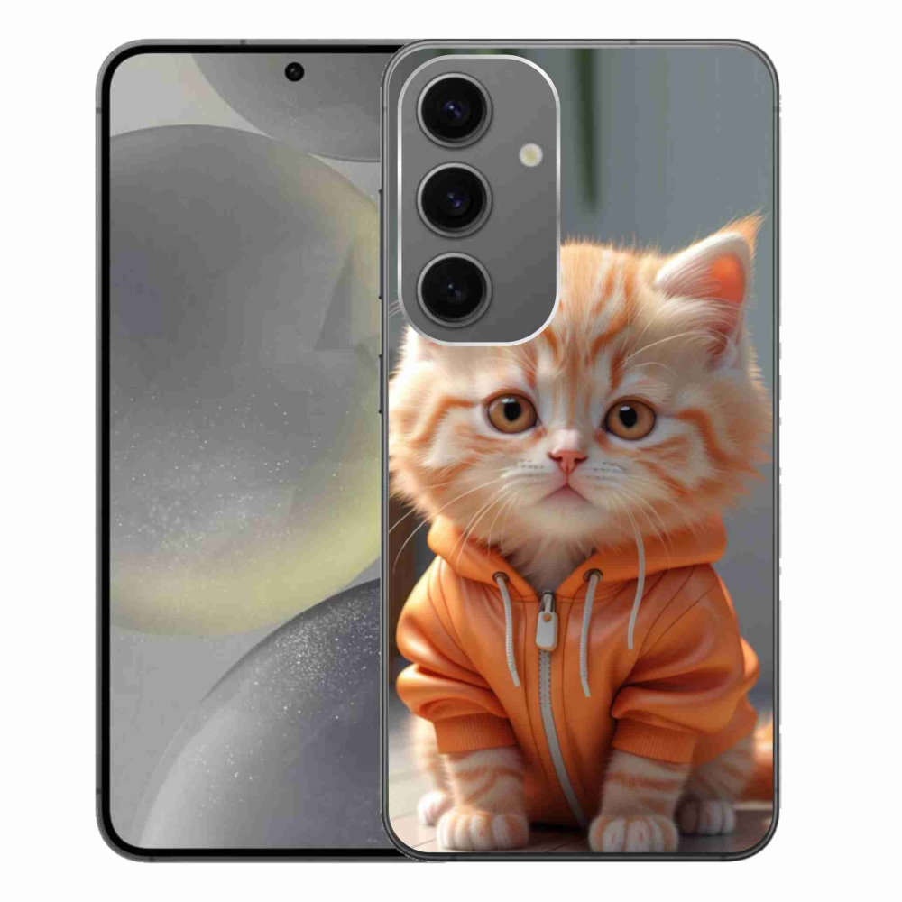 Gelový kryt mmCase na Samsung Galaxy S24+ - kotě v mikině
