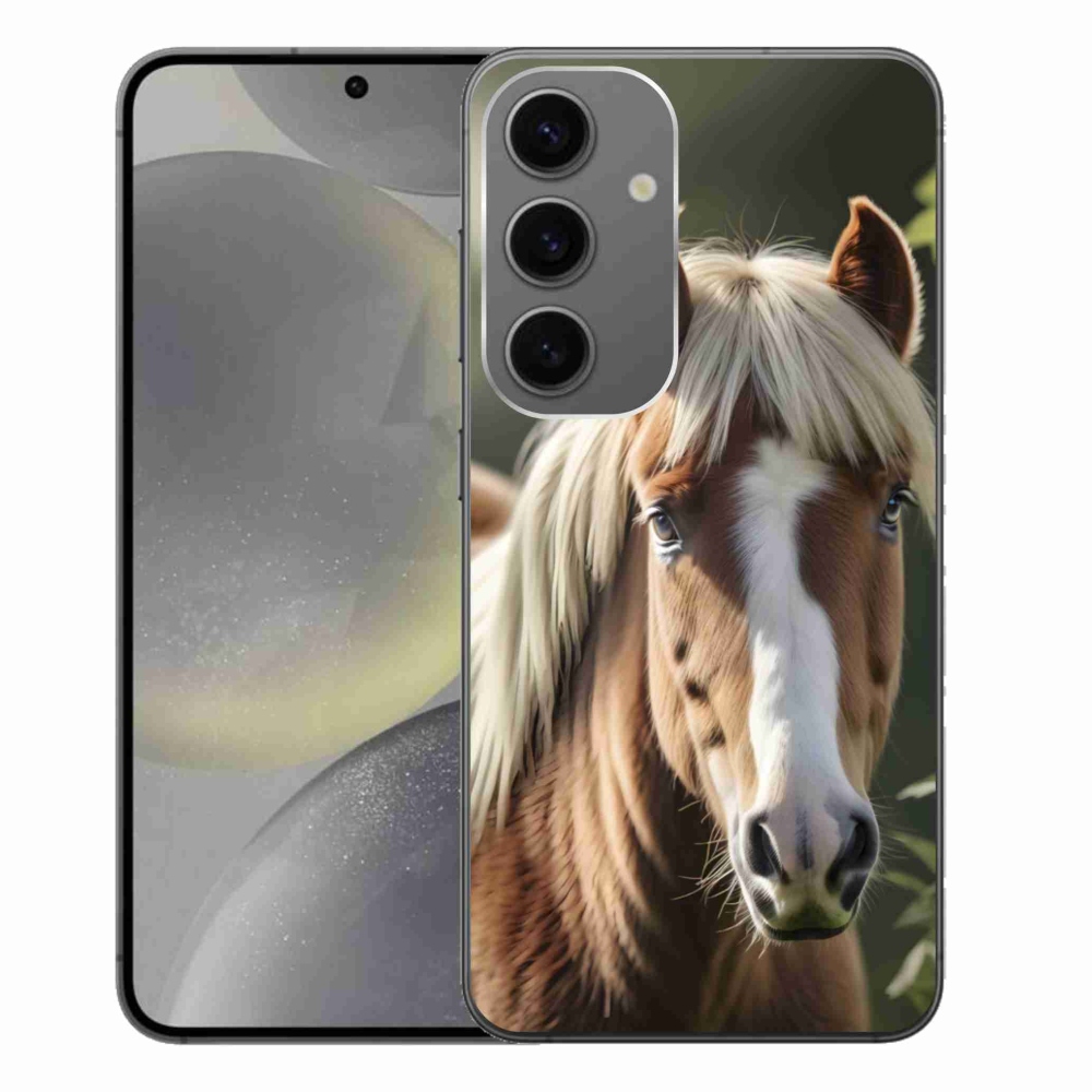 Gelový kryt mmCase na Samsung Galaxy S24+ - kůň se světlou hřívou