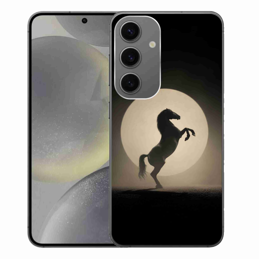 Gelový kryt mmCase na Samsung Galaxy S24+ - kůň v siluetě