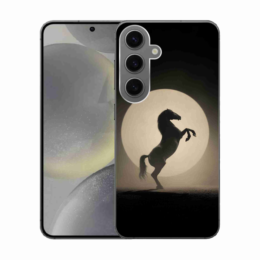 Gelový kryt mmCase na Samsung Galaxy S24 - kůň v siluetě