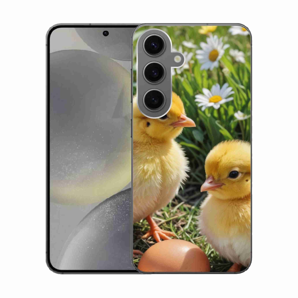 Gelový kryt mmCase na Samsung Galaxy S24 - kuřátka